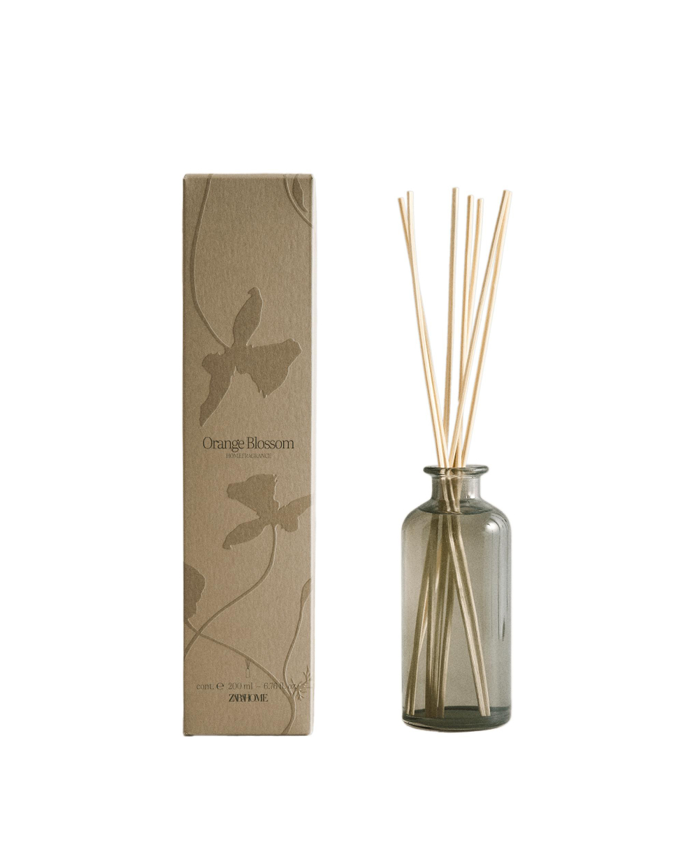 Zara Home Аромадиффузор Orange Blossom 200 мл, тростниковые палочки микадо, аромат цветочный, Розовый