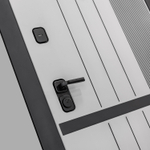 Входная дверь Лабиринт SKYLAB - 01 Сандал белый стекло белое