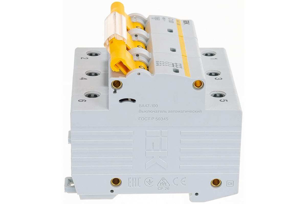 Автоматический выключатель ВА47-100 3Р 100А 10кА С IEK