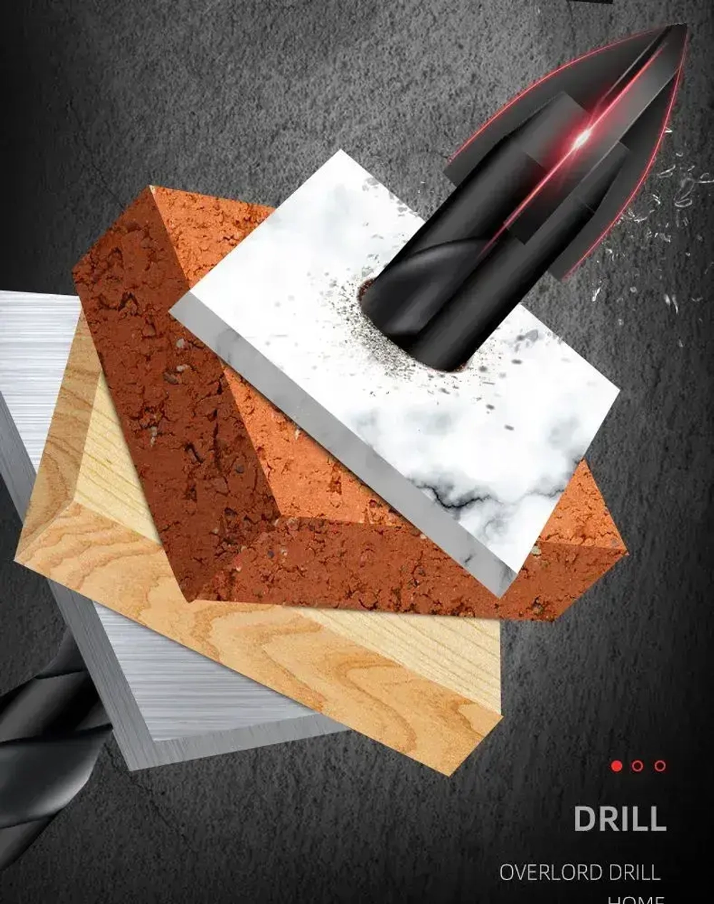 Сверла по керамике и стеклу, набор 7 шт.(3,4,5,6,8,10,12мм)