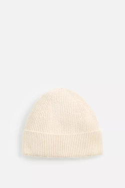 ZARA БАЗОВАЯ ШАПКА БИНИ, ЭКРЮ