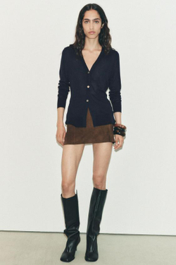 ZARA КАРДИГАН С ПУГОВИЦАМИ, МОРСКОЙ СИНИЙ