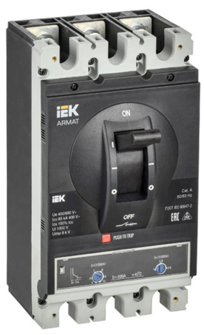 Автоматический выключатель в литом корпусе IEK AR-MCCB-3I-085-0500A-ATUC