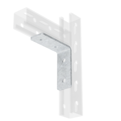 Уголок крепежный двойной, нержавеющая сталь AISI 304