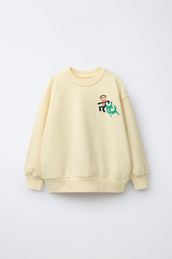 ZARA ТОЛСТОВКА PAUL FRANK™, ВАНИЛЬНЫЙ