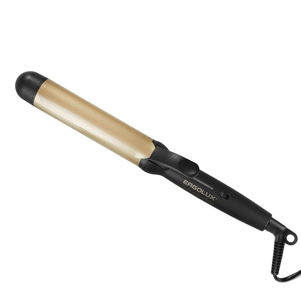 Щипцы для завивки волос Ergolux ELX-CI03-C64 черный/золото