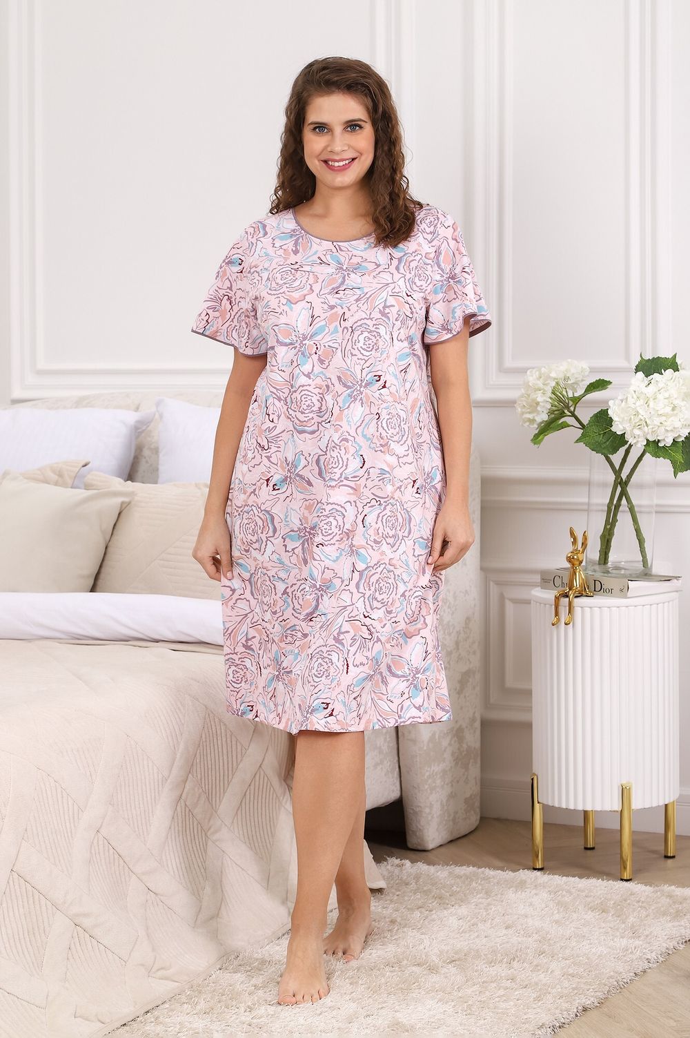 Ночная сорочка Чародейка-1 Виотекс ПУДРОВЫЙ