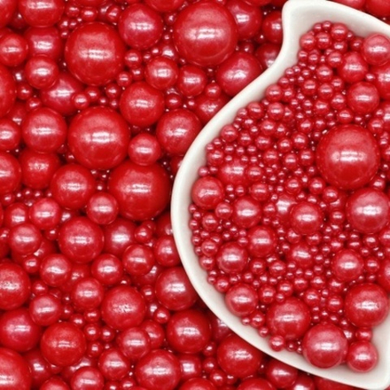 Посыпка кондитерская "Жемчуг красный" 50г