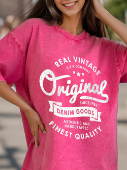 Футболка варенка с принтом оверсайз удлиненная