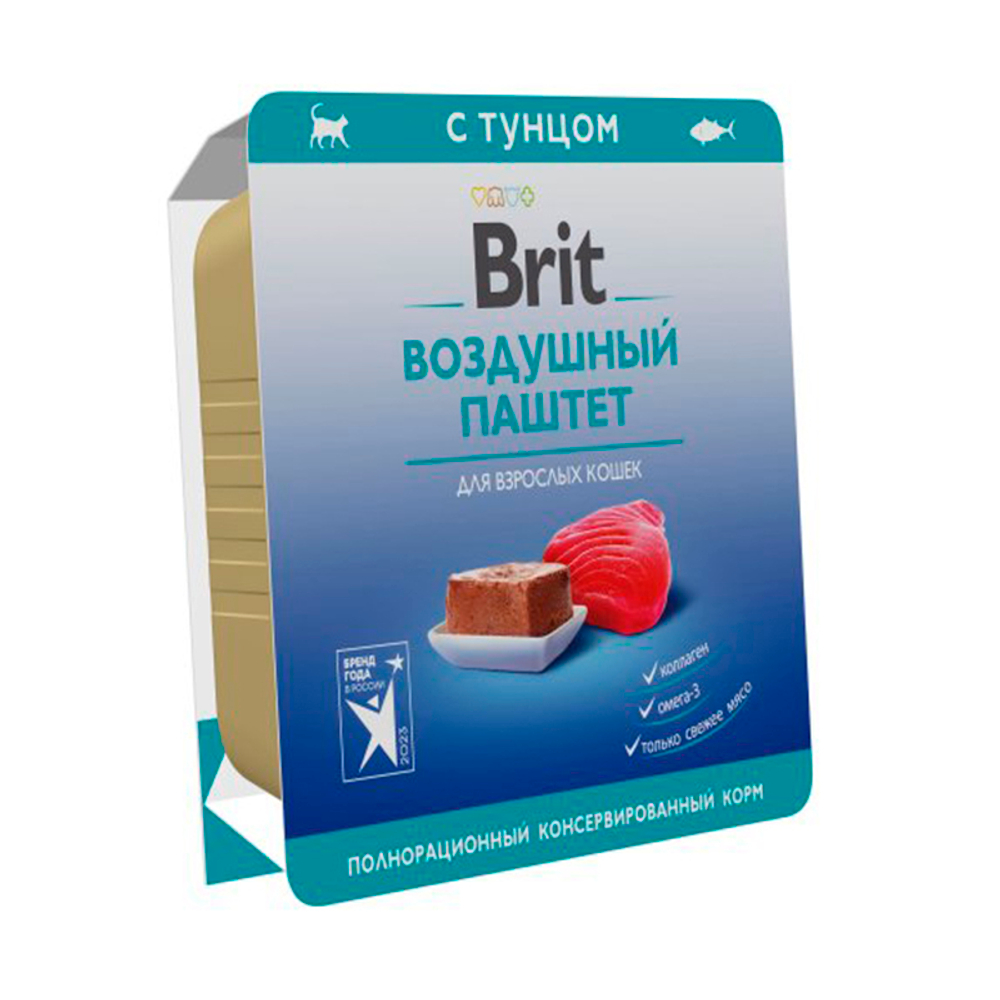 Brit Брит ТУНЕЦ 100 г воздушный паштет для кошек