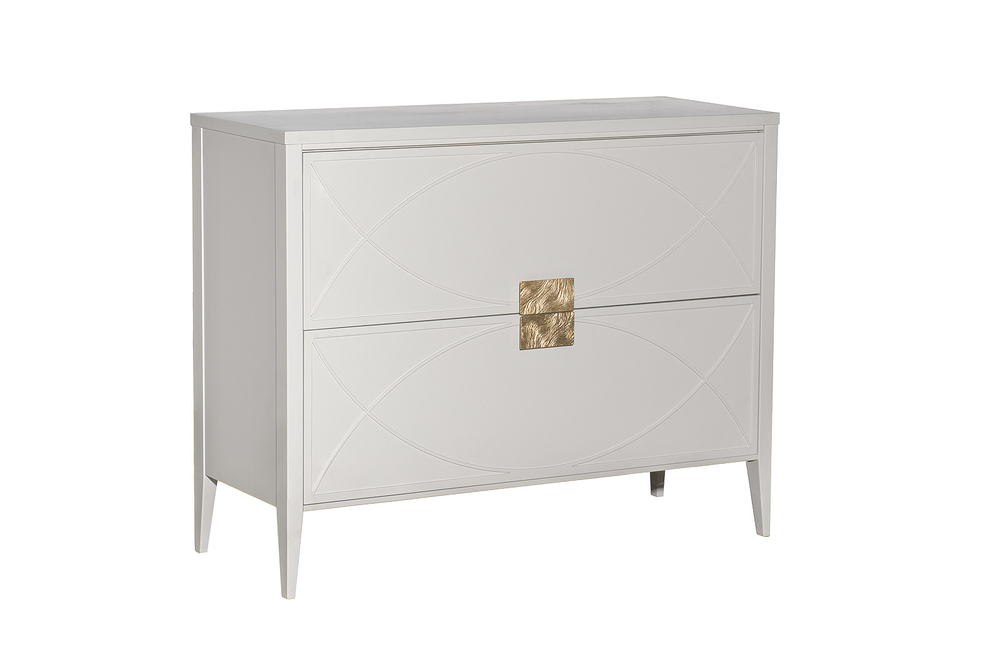 Комод Garda Decor бежевый 2 ящика 100*80*40 см