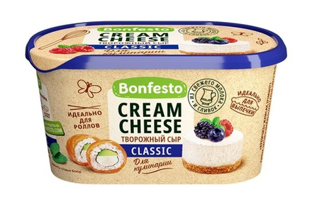 Сыр мягкий "Кремчиз Classic" 400г. Натуральный Бонфесто