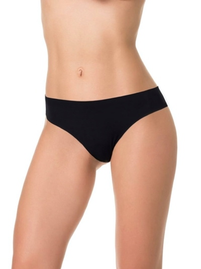 Нейлоновые трусики-бразилиана (Размер: XL) (Цвет: черный)