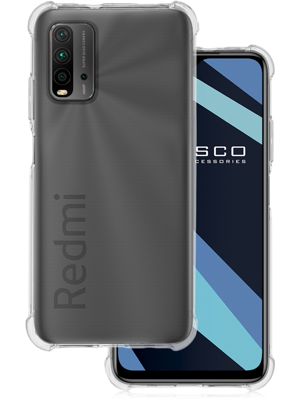 Чехол ROSCO для Xiaomi Redmi 9T оптом (арт. XM-R9T-HARD-TPU-TRANSPARENT)