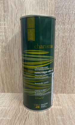 Оливковое масло греческое CHARISMA Extra Virgin в ж/б 0,5 литра Греция (Крит)