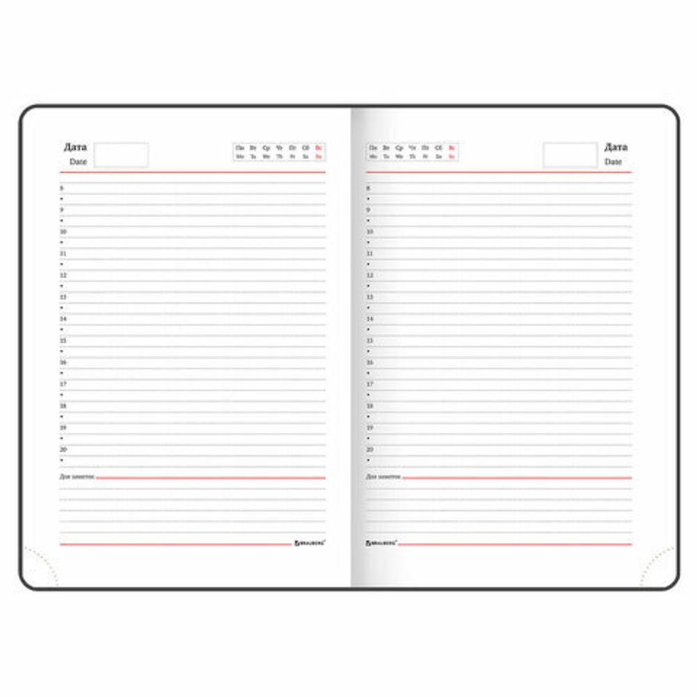 Ежедневник недатированный А5 (138х213 мм), BRAUBERG VISTA, под кожу, гибкий, 136 л., "Cranes", 112025