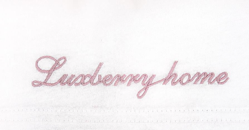 Элитная наволочка Трикотаж Джерси розовая от Luxberry Португалия надпись