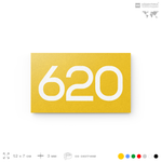 Номер на дверь 620, табличка на дверь для офиса, квартиры, кабинета, аудитории, склада, желтая 120х70 мм, Айдентика Технолоджи