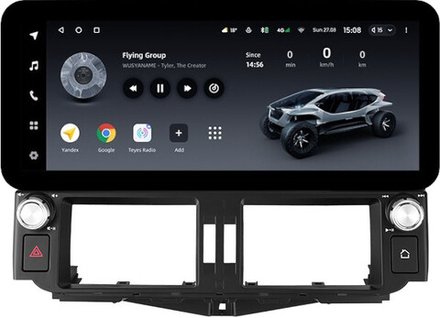 Магнитола для Toyota Land Cruiser Prado 150 2009-2013 (поддержка JBL) - Teyes LUX ONE ROUND монитор 12.3" 2K QLED на Android 10, ТОП процессор, CarPlay, 4G SIM-слот