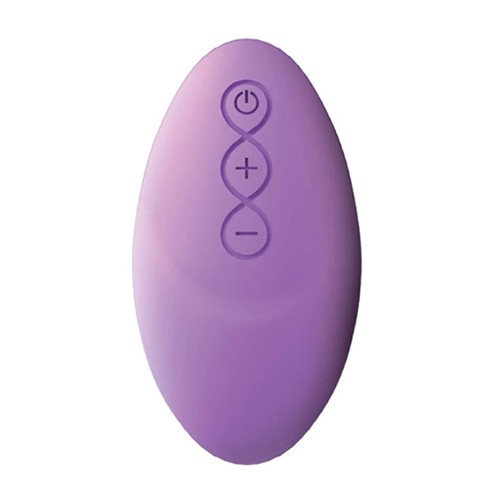 Фиолетовый вибромассажер 11,4см для зоны G с пультом и функцией нагрева ДУ PipeDream Fantasy for G-Spot Stimulate Her Vibe in Purple 4929-12