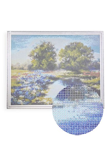 Алмазная вышивка \ Diamond painting  Река ранним летом