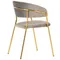 Стул Drixen бежевый с золотыми ножками