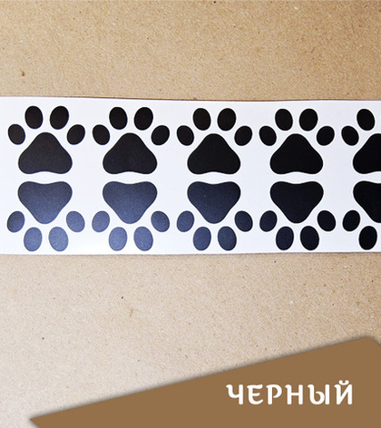 Наклейка "Лапка", 35х32 мм, цвет черный