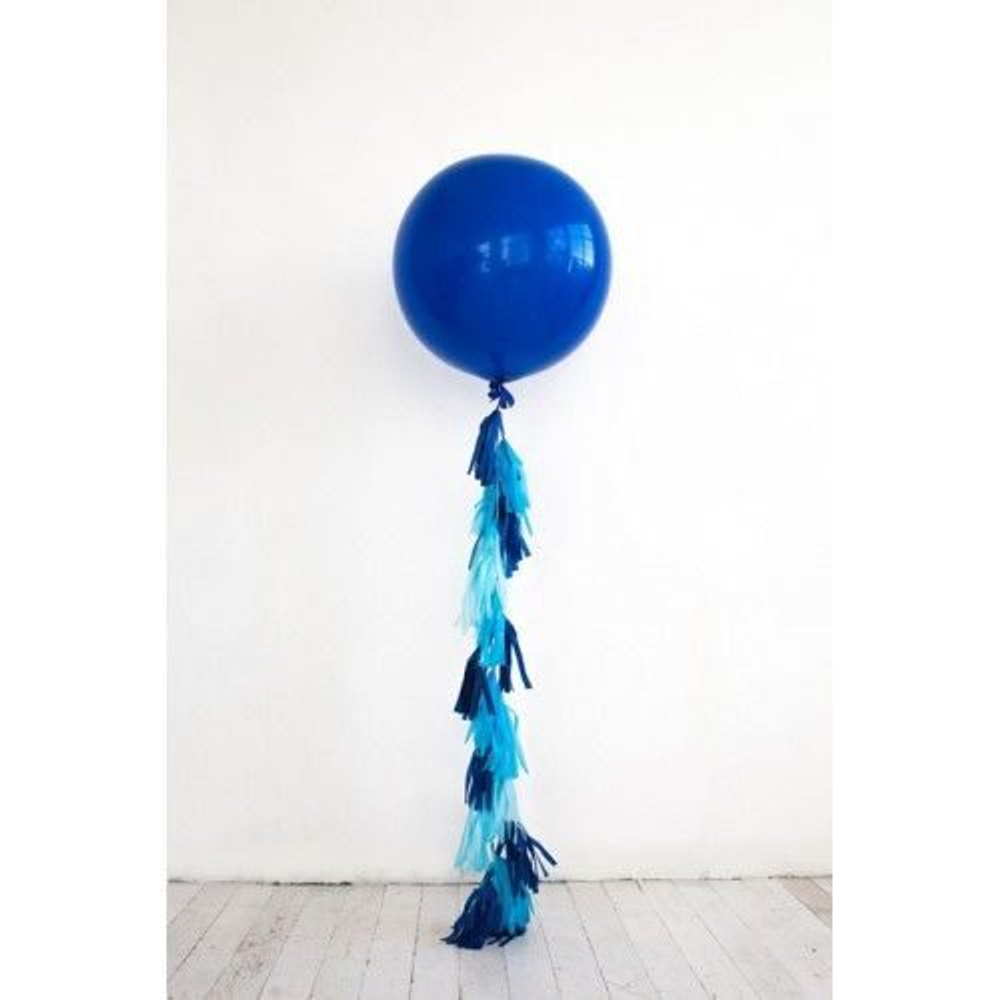 Синий большой воздушный шар, 60 см