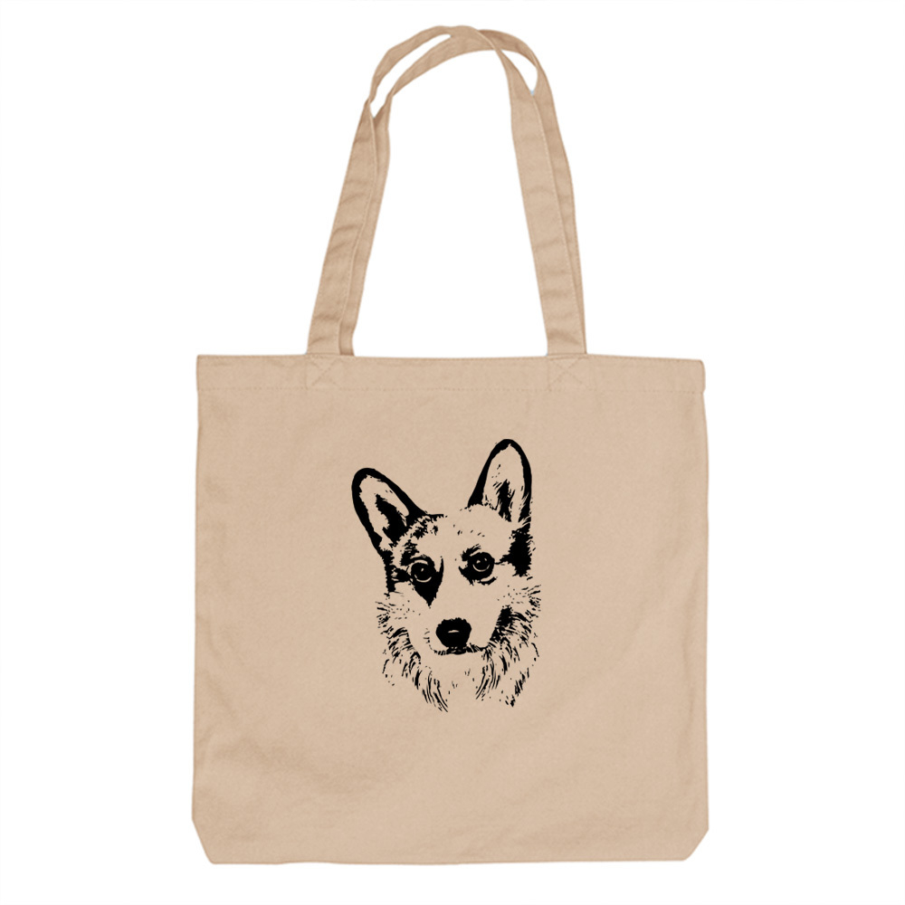 Тканевая сумка "Корги - портрет"