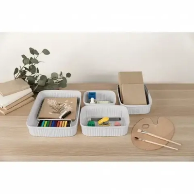 Лоток для хранения 2,65л 25,5*19*7см «VELVET» светло-серый флэк