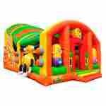 Коммерческий надувной батут с крышей «Смайлики», 10*6*6 м