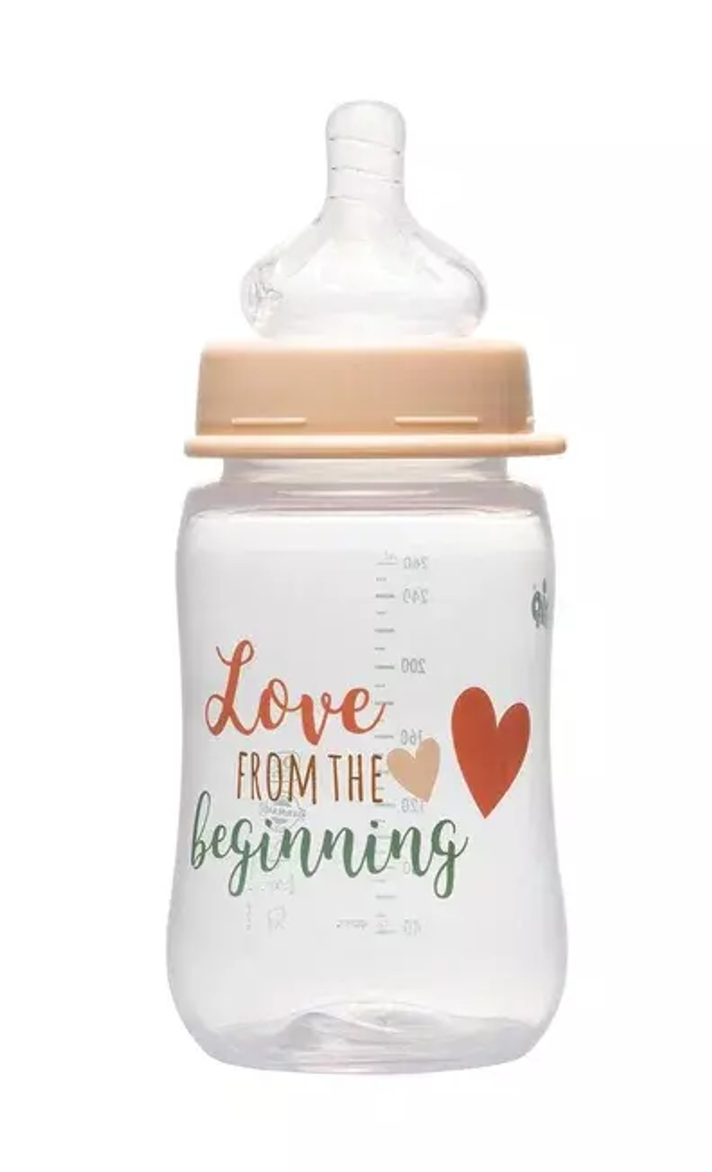 Бутылочка пластиковая NiP unisex 260 мл с соской силикон