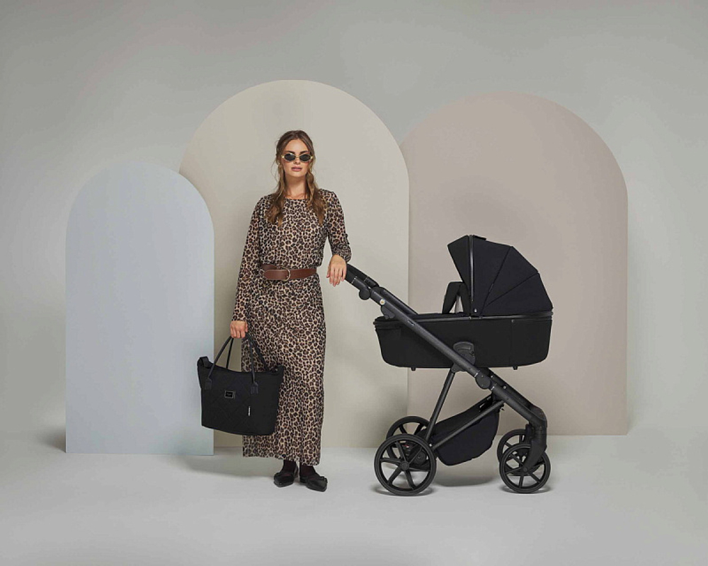 Детская коляска Adamex Delta Natura 2 в 1 DN-11-CARBON (ЧЕРНЫЙ)