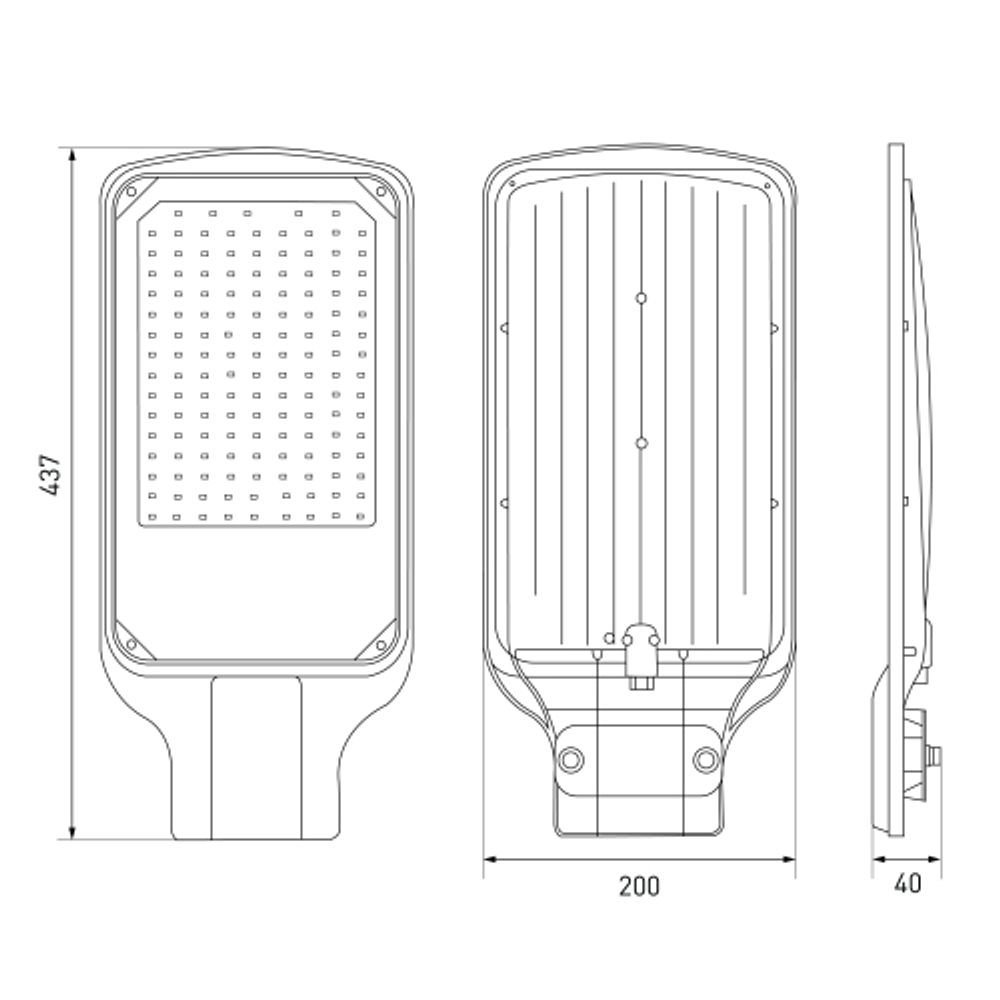 Уличный светильник ЭРА SPP-504-0-50K-100 100Вт 10 000лм 5000К IP65 КСС Д DOB SMD 48мм | Уличные консольные светильники