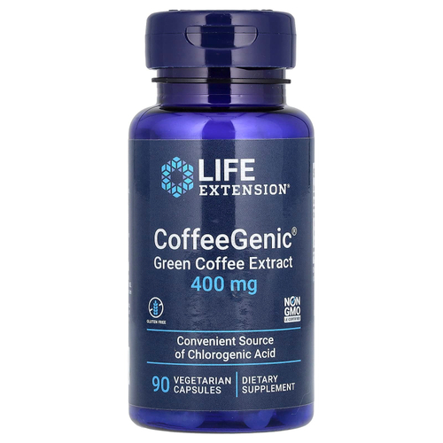 Life Extension, CoffeeGenic, экстракт зеленого кофе 90 овощных капсул