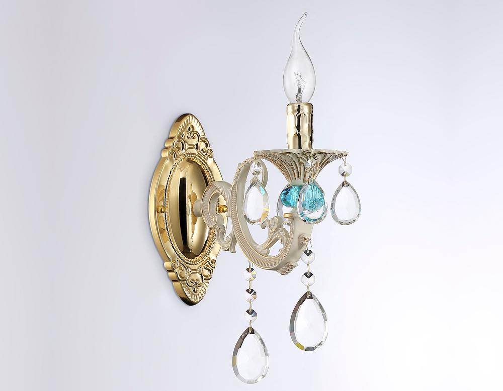 TR4932 GD/WH/CL золото/белый/прозрачный E14 max 40W 400*120*270