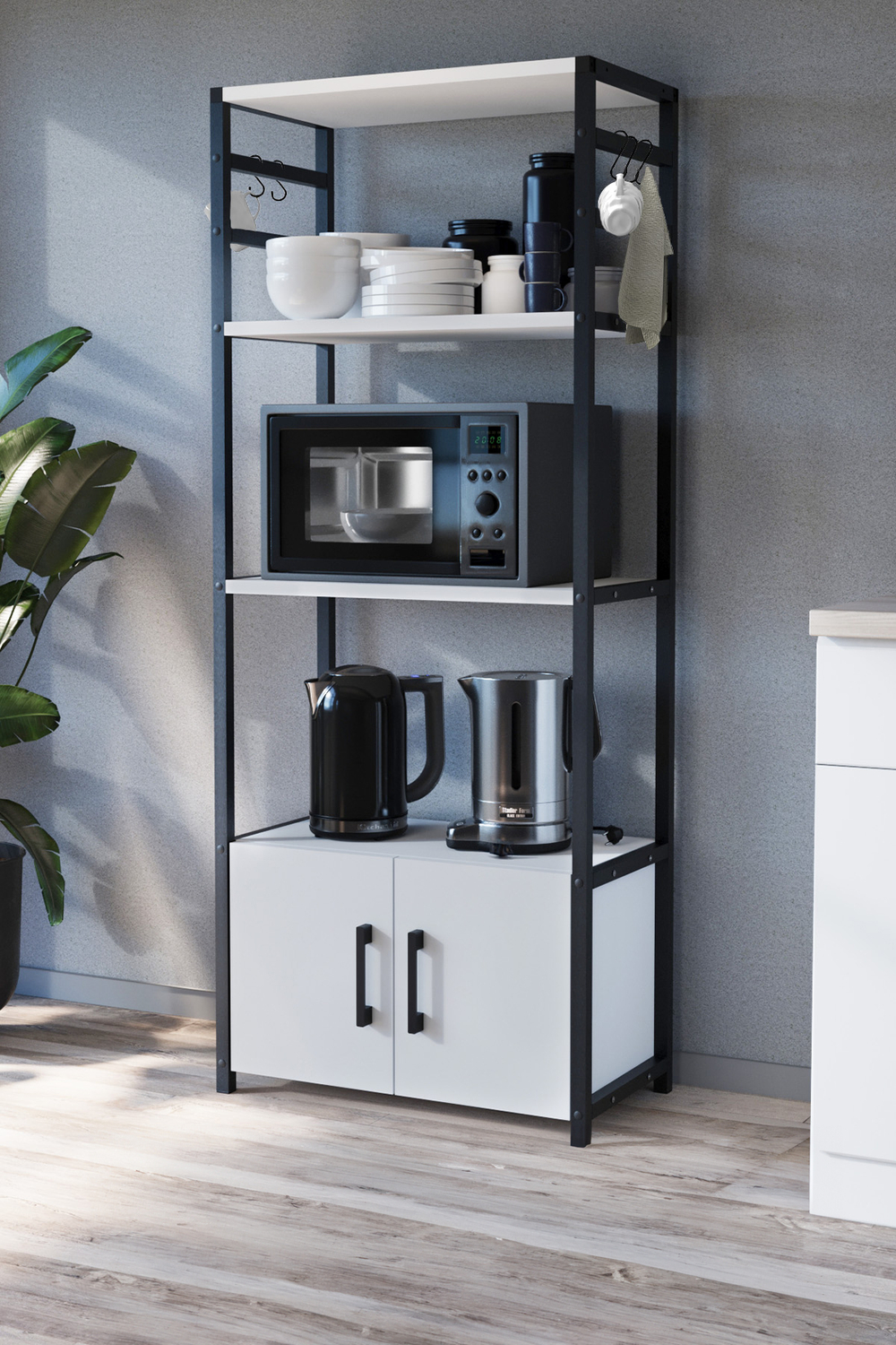 Стеллаж кухонный ETHIOPHIA - белая