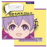 Тетрадь 12л., клетка, Alingar, скрепка, блок офсет, 100% белизна, мелованный картон (стандарт), "Аниме"