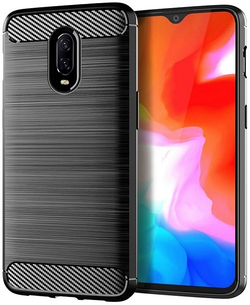 Чехол для OnePlus 6T цвет Gray (серый), серия Carbon от Caseport