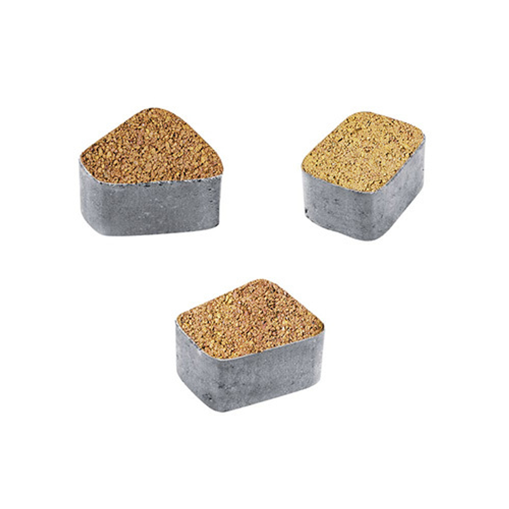 Тротуарная плитка КЛАССИКО (круг) - Листопад гранит Каир, комплект из 3 видов плит