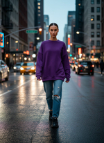 Свитшот женский оверсайз хлопок толстовка с начесом