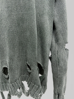 Свитер by Gor 9403 удлиненный рваный стиль