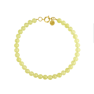 Колье из бусин камня Lime