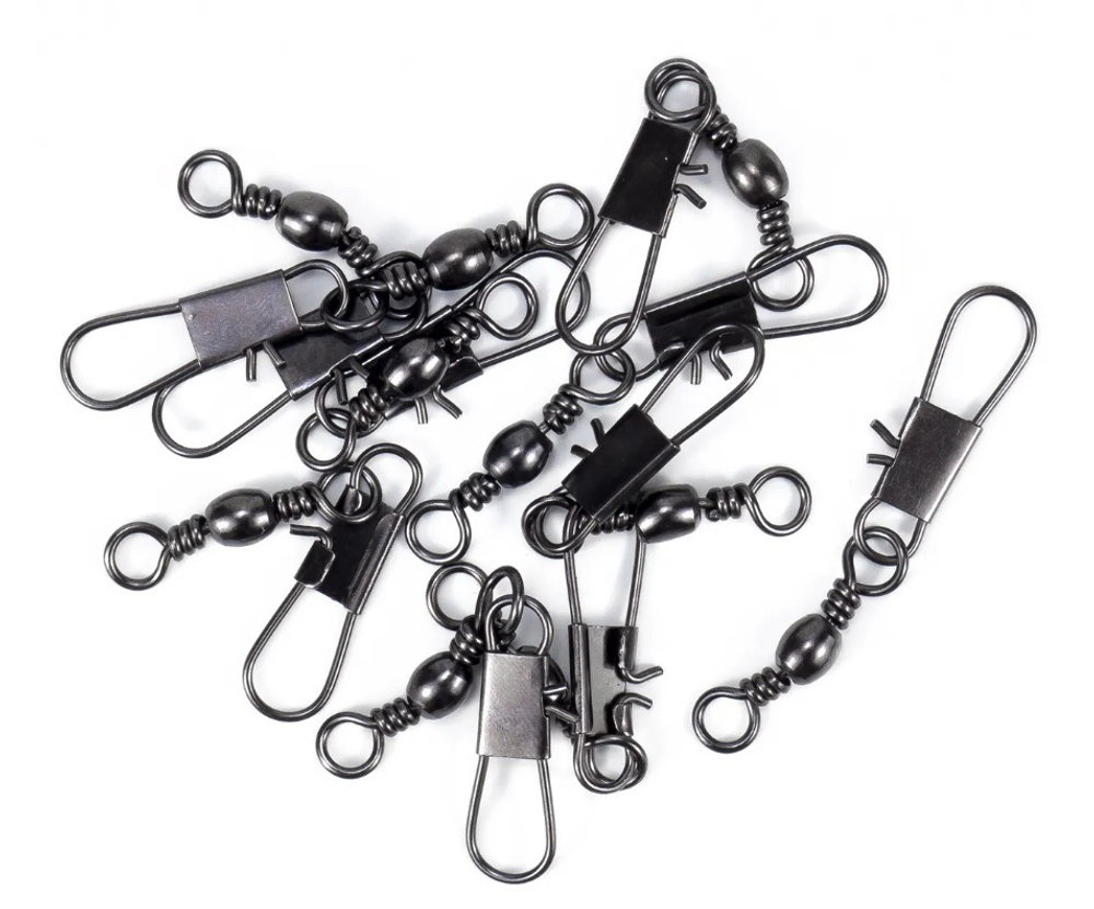 Вертлюг рыболовный  с карабином Mikado With Interlock Snap BN