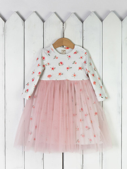 Платье для малышки с фатином "Роза"