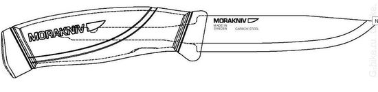 Нож Morakniv Companion Desert, нержавеющая сталь, с желтыми накладками