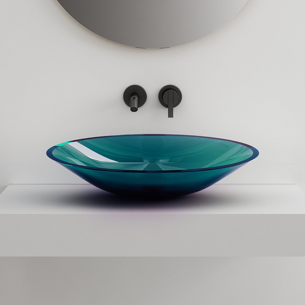 Раковина-чаша Abber Kristall 54 AT2812Aquamarin Бирюзовая