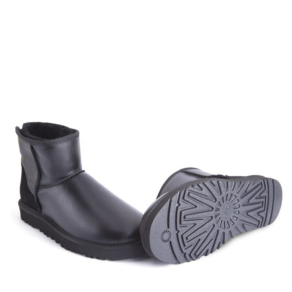 Угги Men's Mini Zip Metallic Black