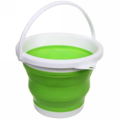 Ведро складное круглое 5л 25х20см зеленое