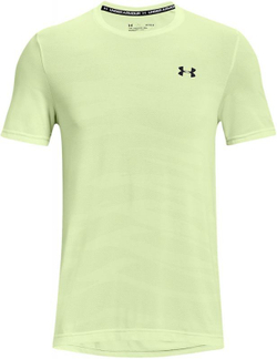 Футболка мужская теннисная Under Armour Seamless Wave Short Sleeve - phosphor green/black